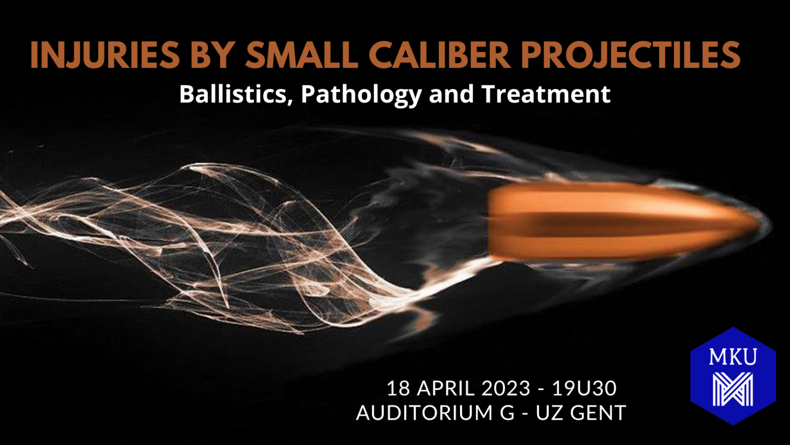 Lezing: Injuries by Small Caliber Projectiles. Ballistics, Pathology and Treatment